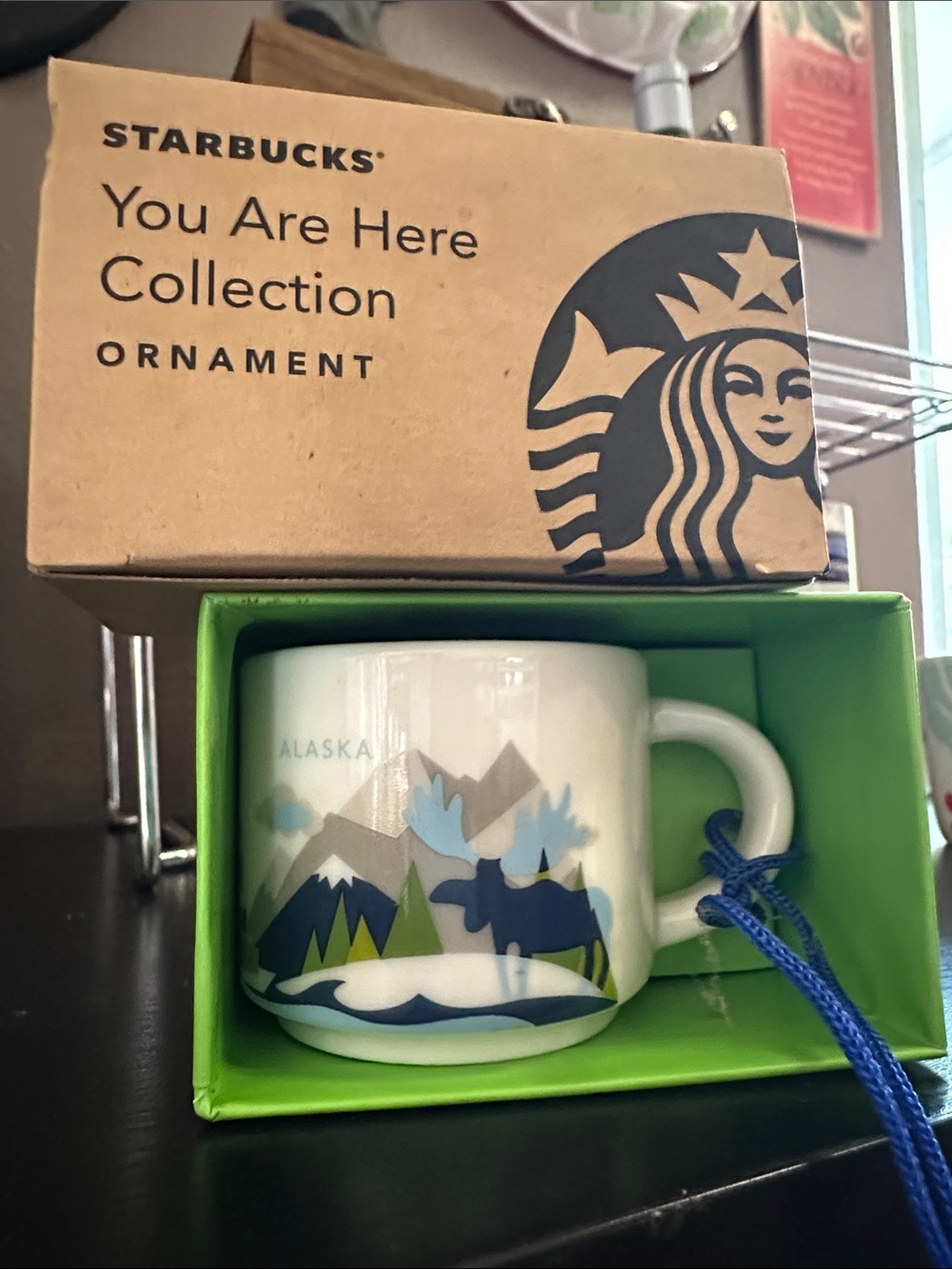 Starbucks Alaska You Are Here 2017 2oz Mug Ornament w/ Box